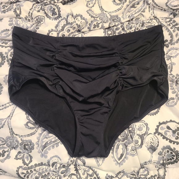 High Rise Ruched Bikini Bottom - Picture 4 of 6